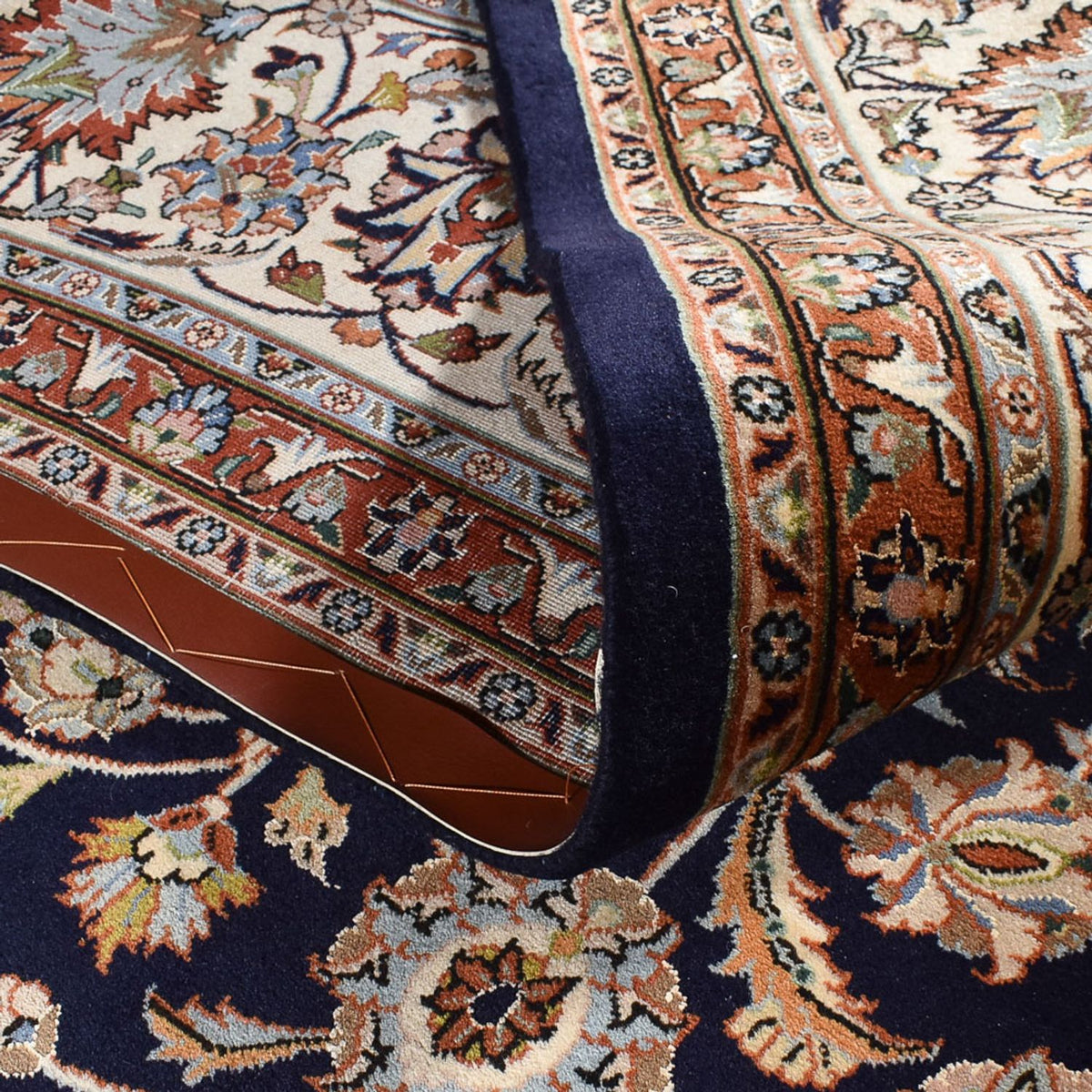 Tapis persan - Classique - Royal - 388 x 300 cm - bleu foncé