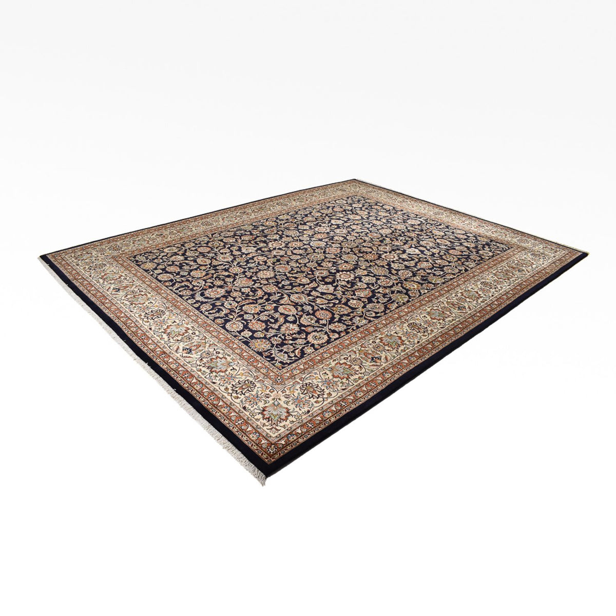 Tapis persan - Classique - Royal - 388 x 300 cm - bleu foncé