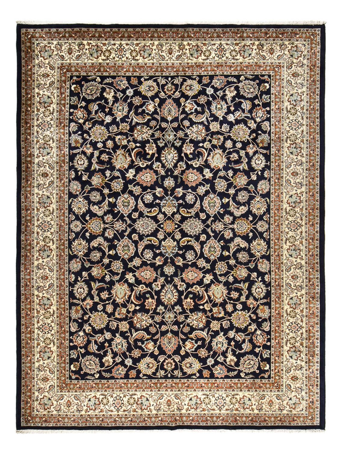 Tapis persan - Classique - Royal - 382 x 296 cm - bleu foncé