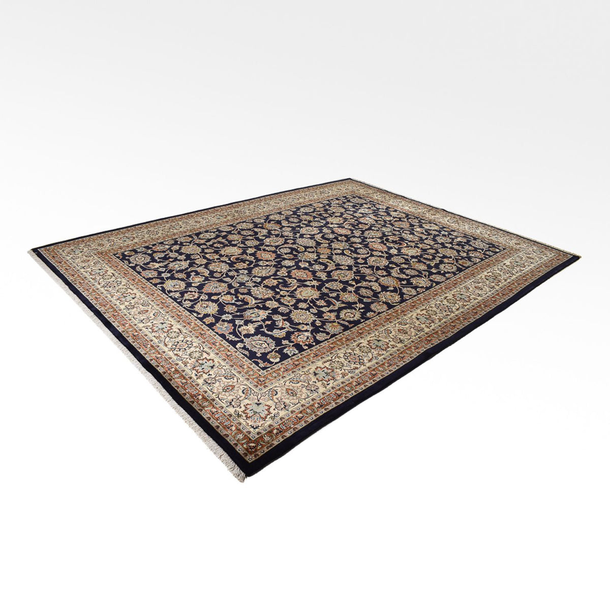 Tapis persan - Classique - Royal - 382 x 296 cm - bleu foncé