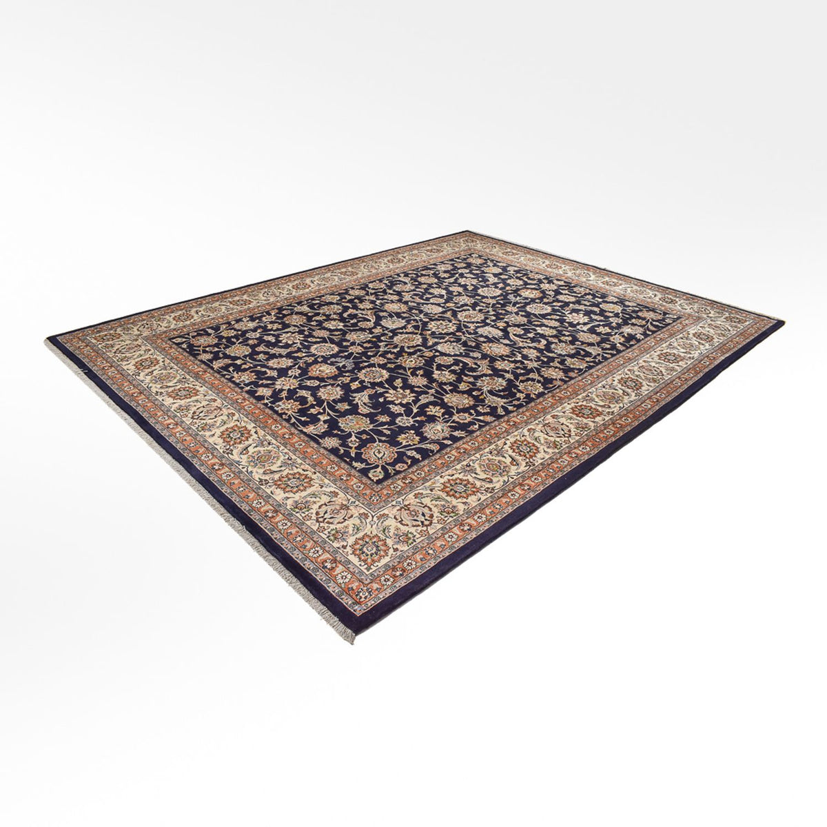 Tapis persan - Classique - Royal - 386 x 300 cm - bleu foncé