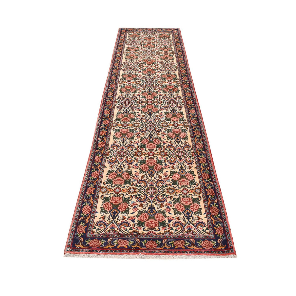 Tapis de couloir Tapis persan - Bidjar - 380 x 92 cm - multicolore