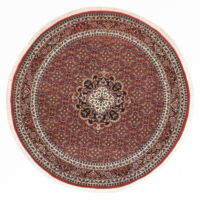 Tapis persan - Bidjar ronde  - 150 x 150 cm - rouge foncé