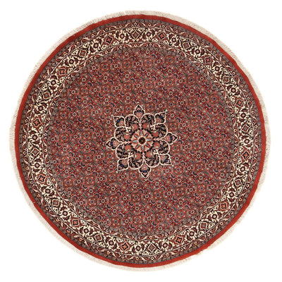 Tapis persan - Bidjar ronde  - 170 x 170 cm - rouge foncé