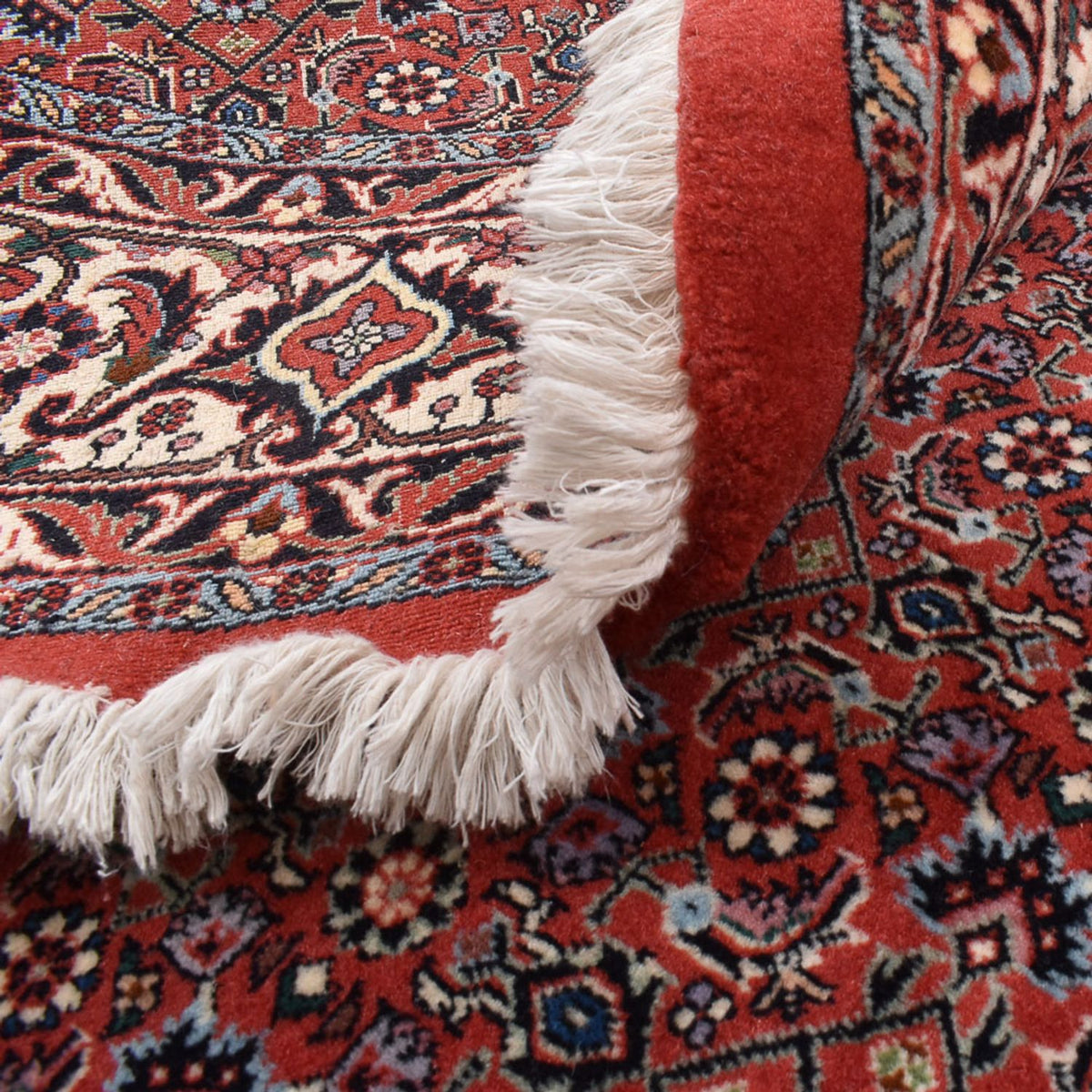 Tapis persan - Bidjar ronde  - 170 x 170 cm - rouge foncé