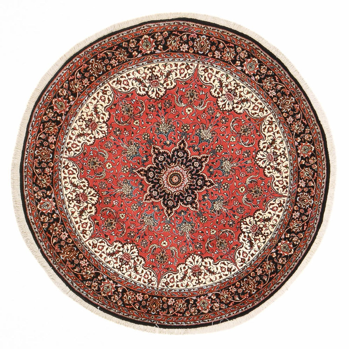 Tapis persan - Bidjar ronde  - 150 x 150 cm - rouge