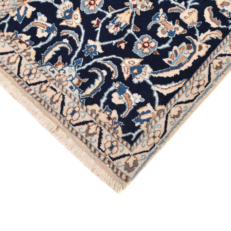 Tapis de couloir Tapis persan - Nain - Royal - 185 x 56 cm - bleu foncé