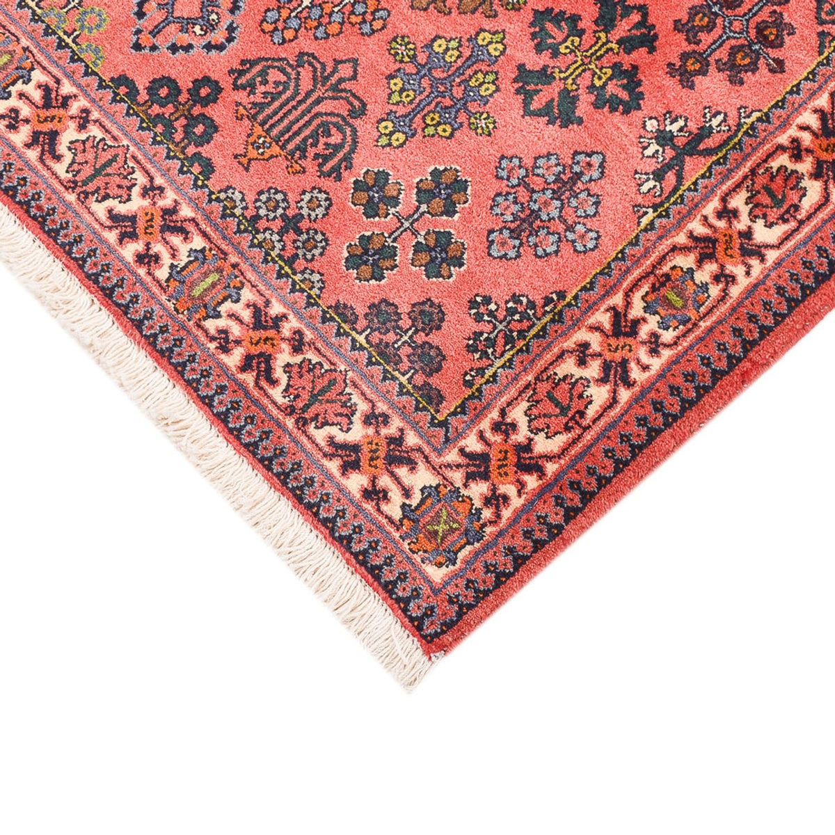 Tapis persan - Nomadic - 156 x 115 cm - rouge clair