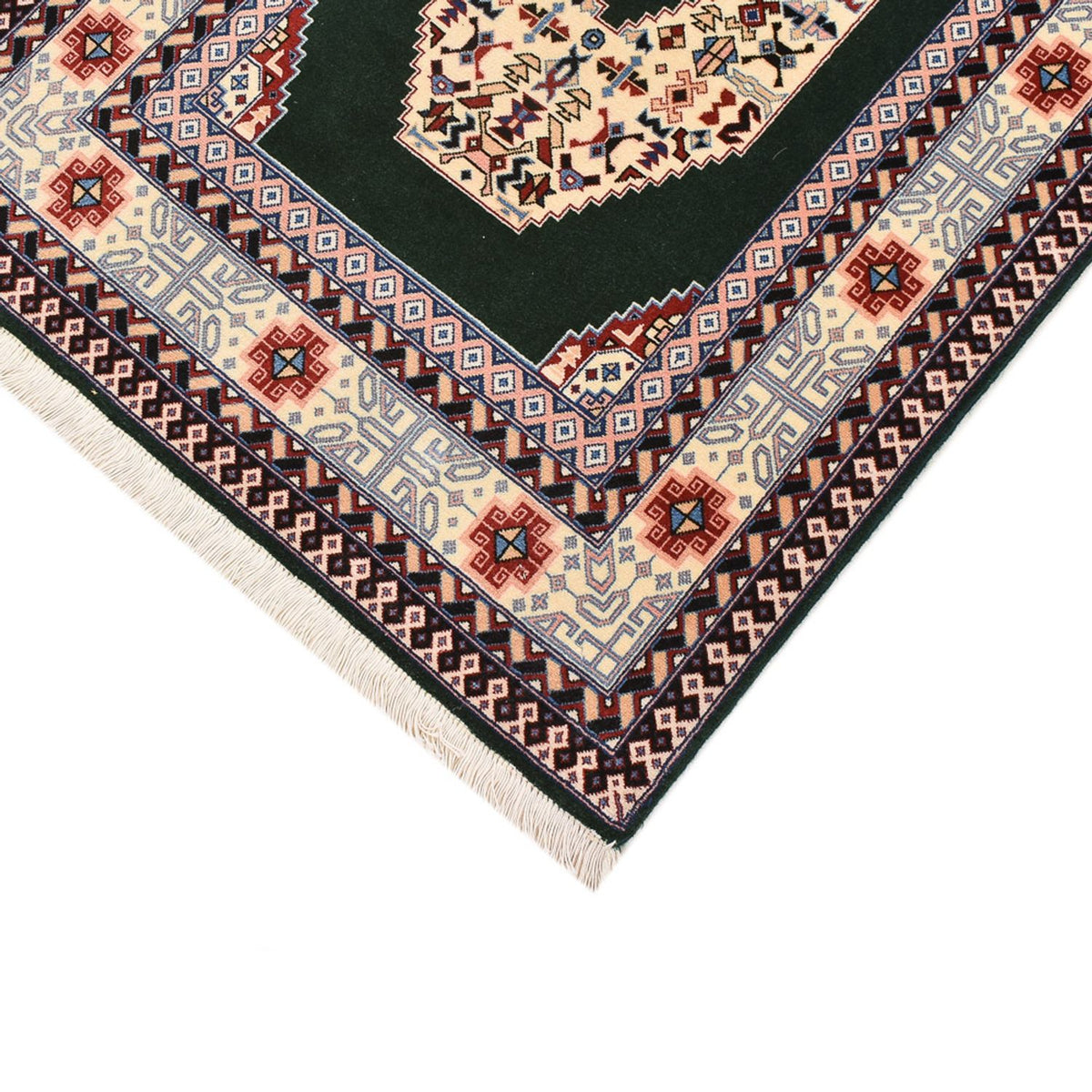 Tapis de couloir Tapis persan - Tabriz - Royal - 202 x 74 cm - bleu foncé