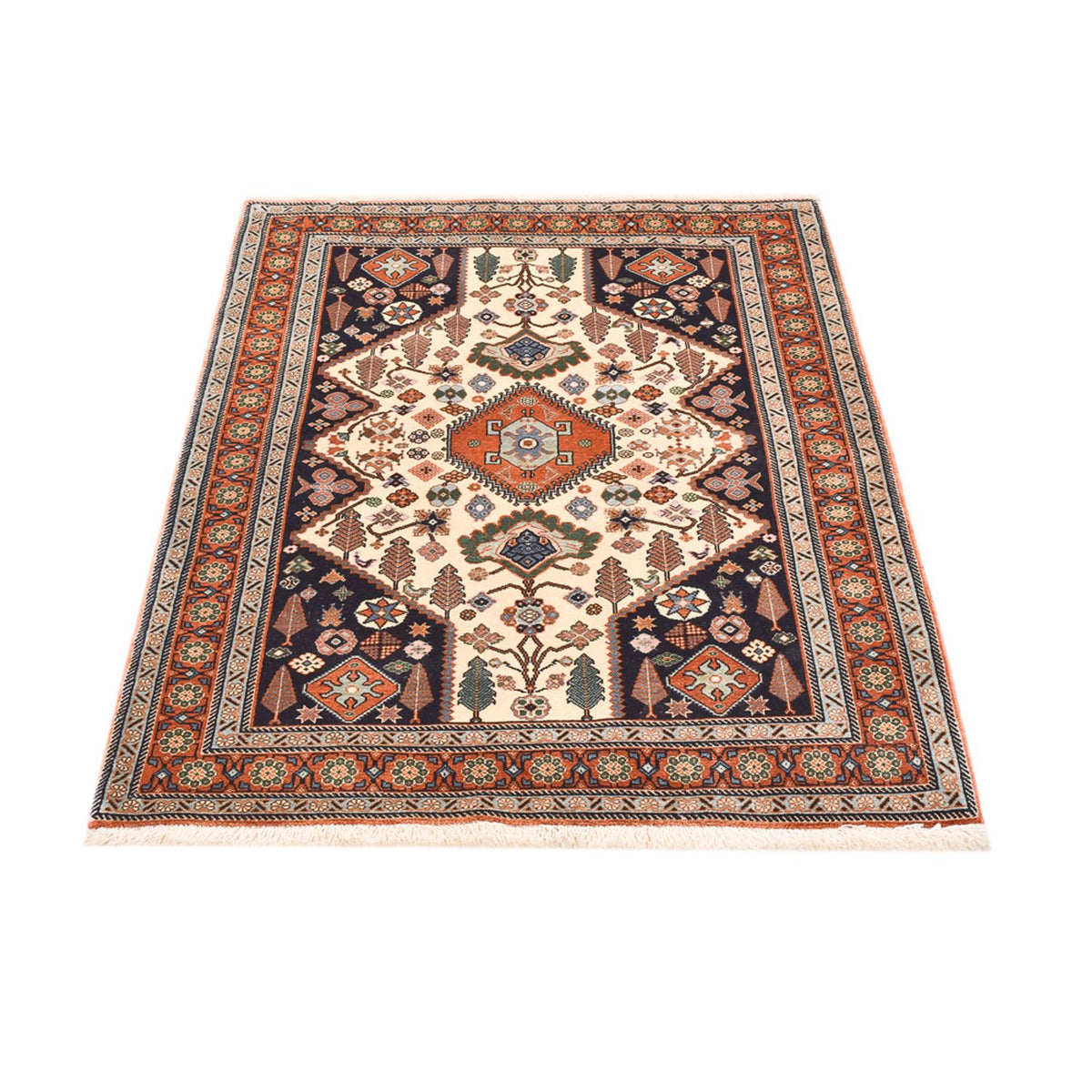 Tapis Gabbeh - Persan Kashkuli - 155 x 110 cm - multicolore