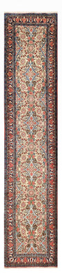 Tapis de couloir Tapis persan - Bidjar - 375 x 83 cm - beige