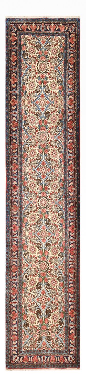 Tapis de couloir Tapis persan - Bidjar - 375 x 83 cm - beige