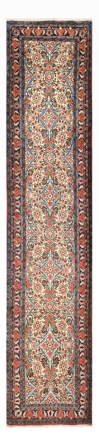 Tapis de couloir Tapis persan - Bidjar - 375 x 83 cm - beige