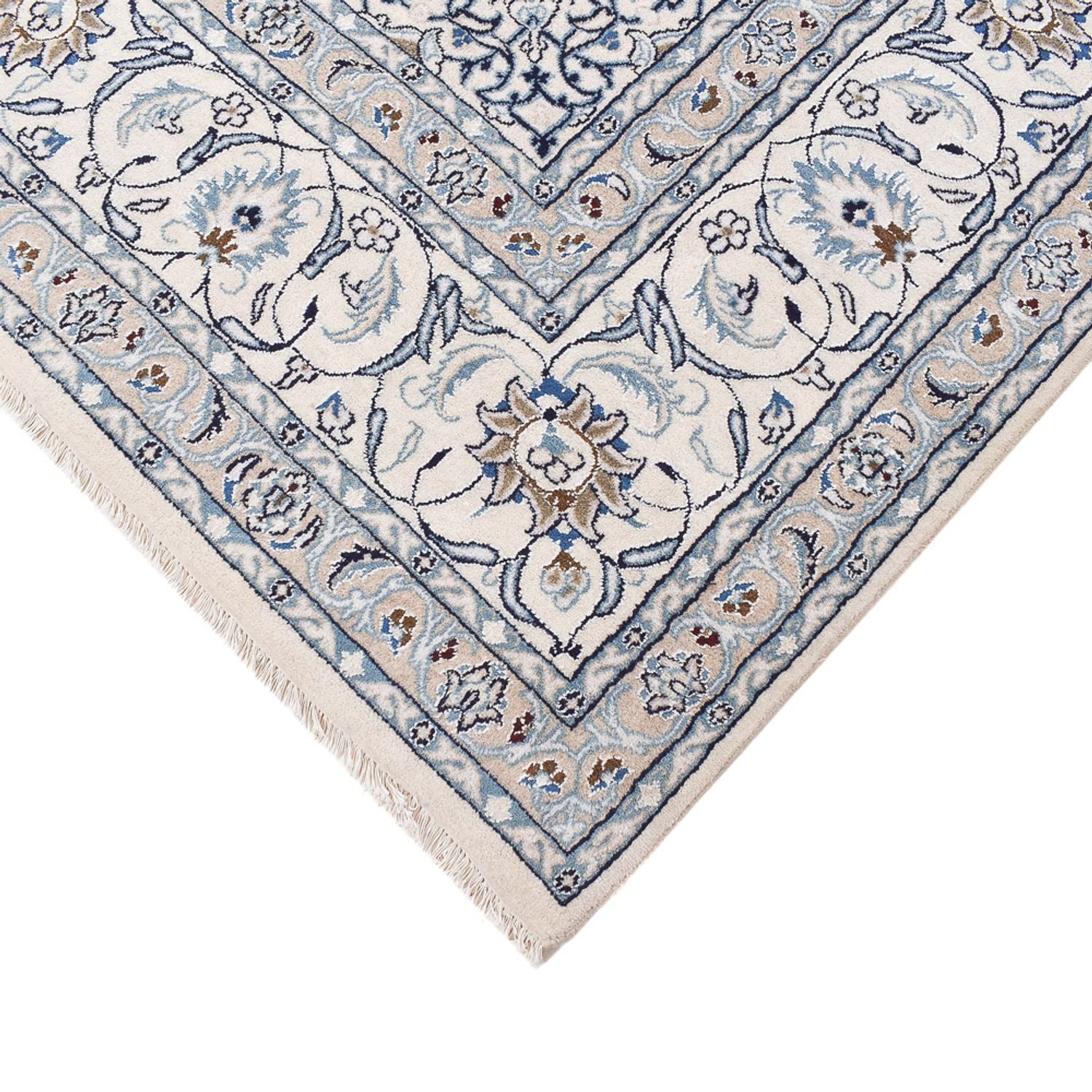 Tapis persan - Nain - 410 x 294 cm - bleu foncé