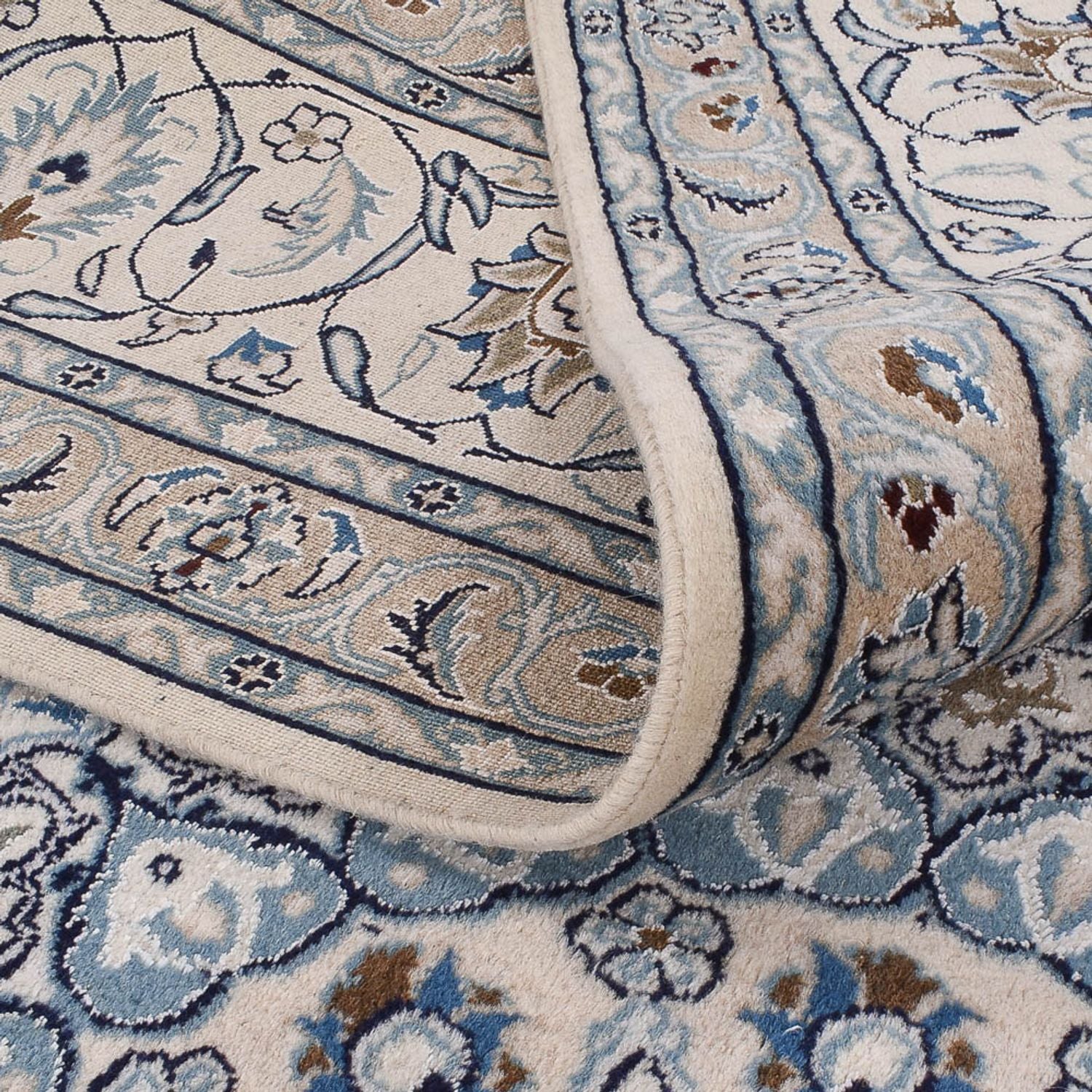 Tapis persan - Nain - 410 x 294 cm - bleu foncé