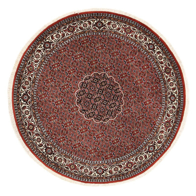 Tapis persan - Bidjar ronde  - 150 x 150 cm - rouge foncé
