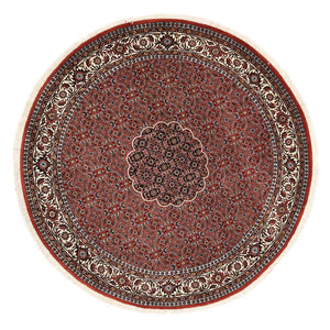 Tapis persan - Bidjar ronde  - 150 x 150 cm - rouge foncé