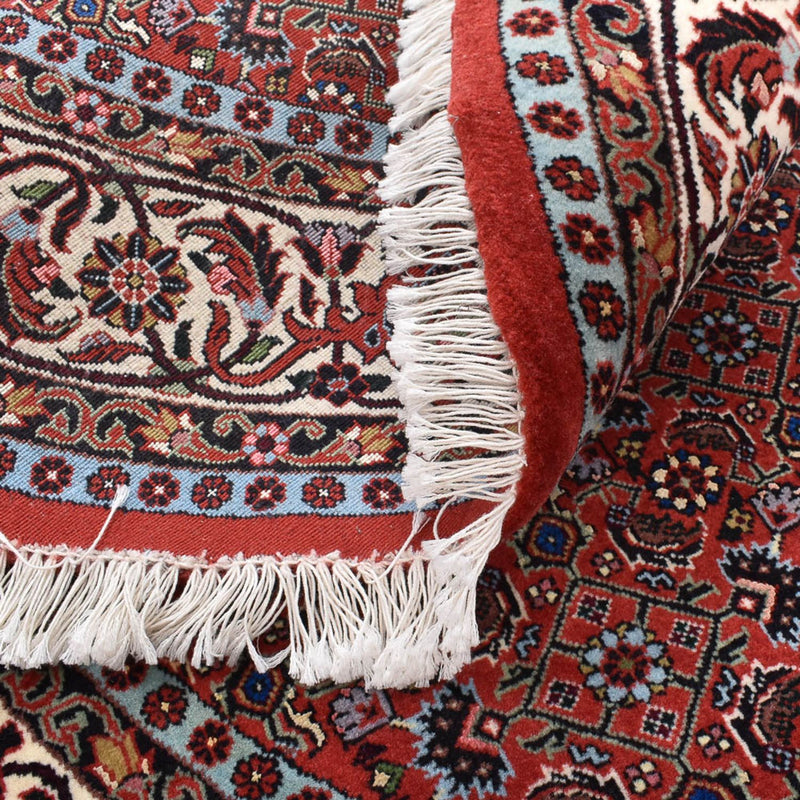 Tapis persan - Bidjar ronde  - 150 x 150 cm - rouge foncé