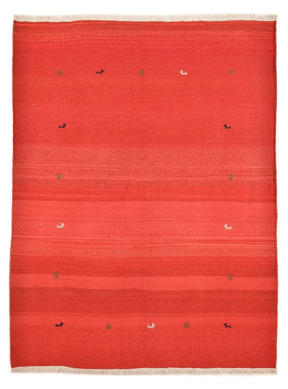 Tapis Gabbeh - Persan - 227 x 174 cm - rouge