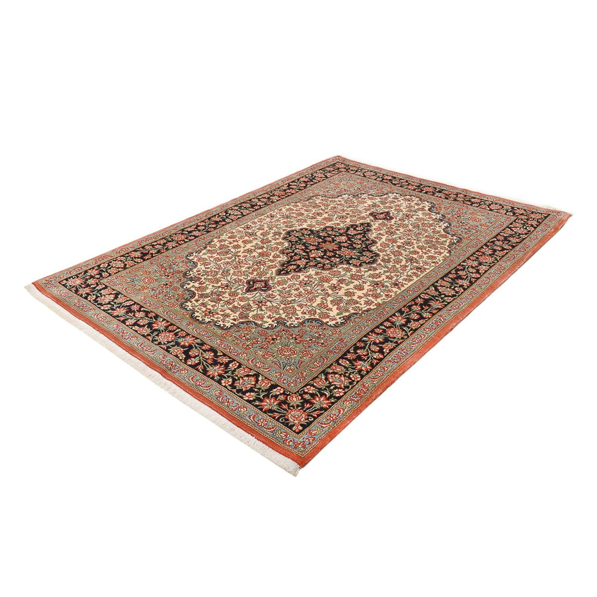 Tapis persan - Classique - 215 x 146 cm - beige foncé