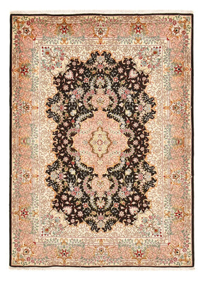 Tapis persan - Tabriz - Royal - 210 x 151 cm - bleu foncé