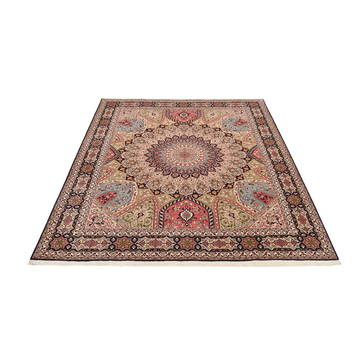 Tapis persan - Tabriz - Royal - 250 x 208 cm - beige foncé