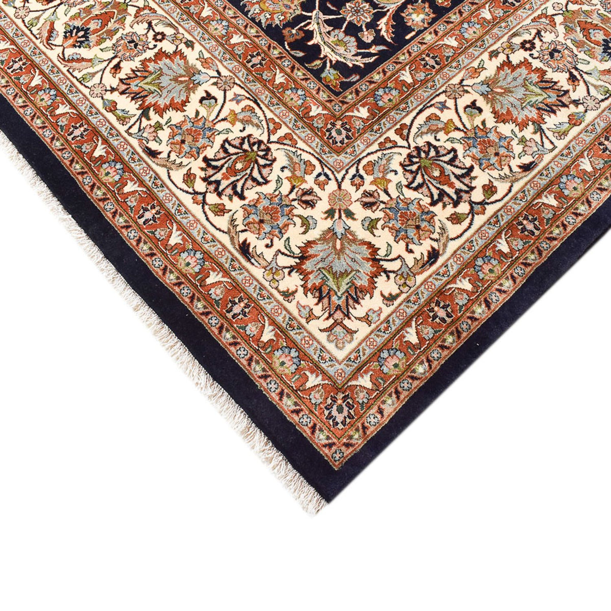 Tapis persan - Classique - Royal - 388 x 300 cm - bleu foncé