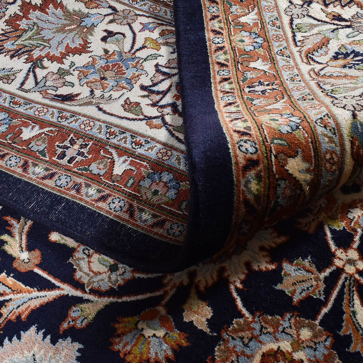 Tapis persan - Classique - Royal - 388 x 300 cm - bleu foncé