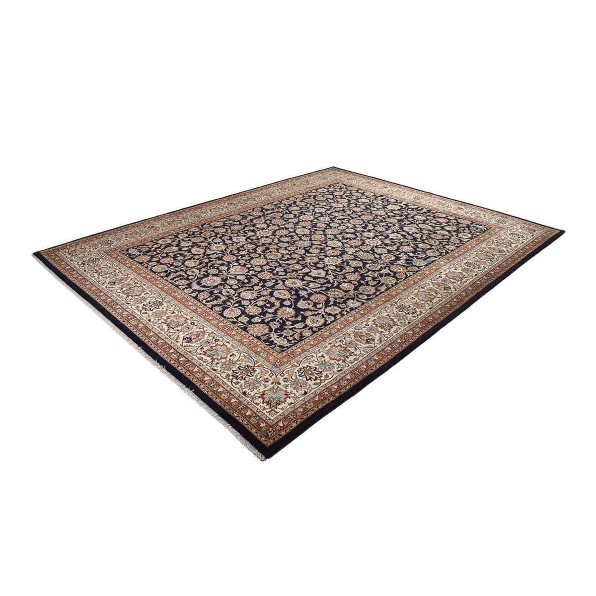 Tapis persan - Classique - Royal - 388 x 300 cm - bleu foncé