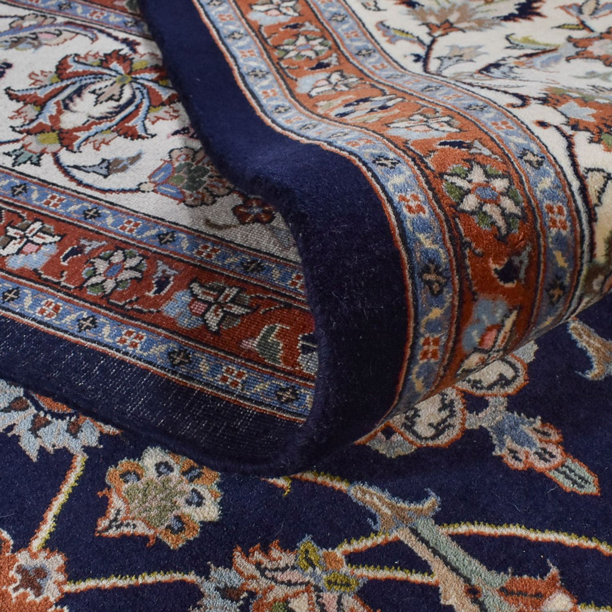 Tapis persan - Classique - Royal - 345 x 248 cm - bleu foncé