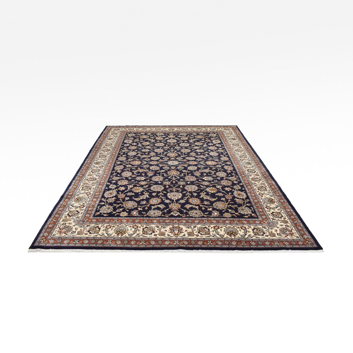 Tapis persan - Classique - Royal - 345 x 248 cm - bleu foncé