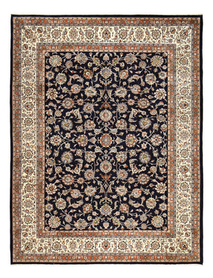 Tapis persan - Classique - Royal - 384 x 304 cm - bleu foncé