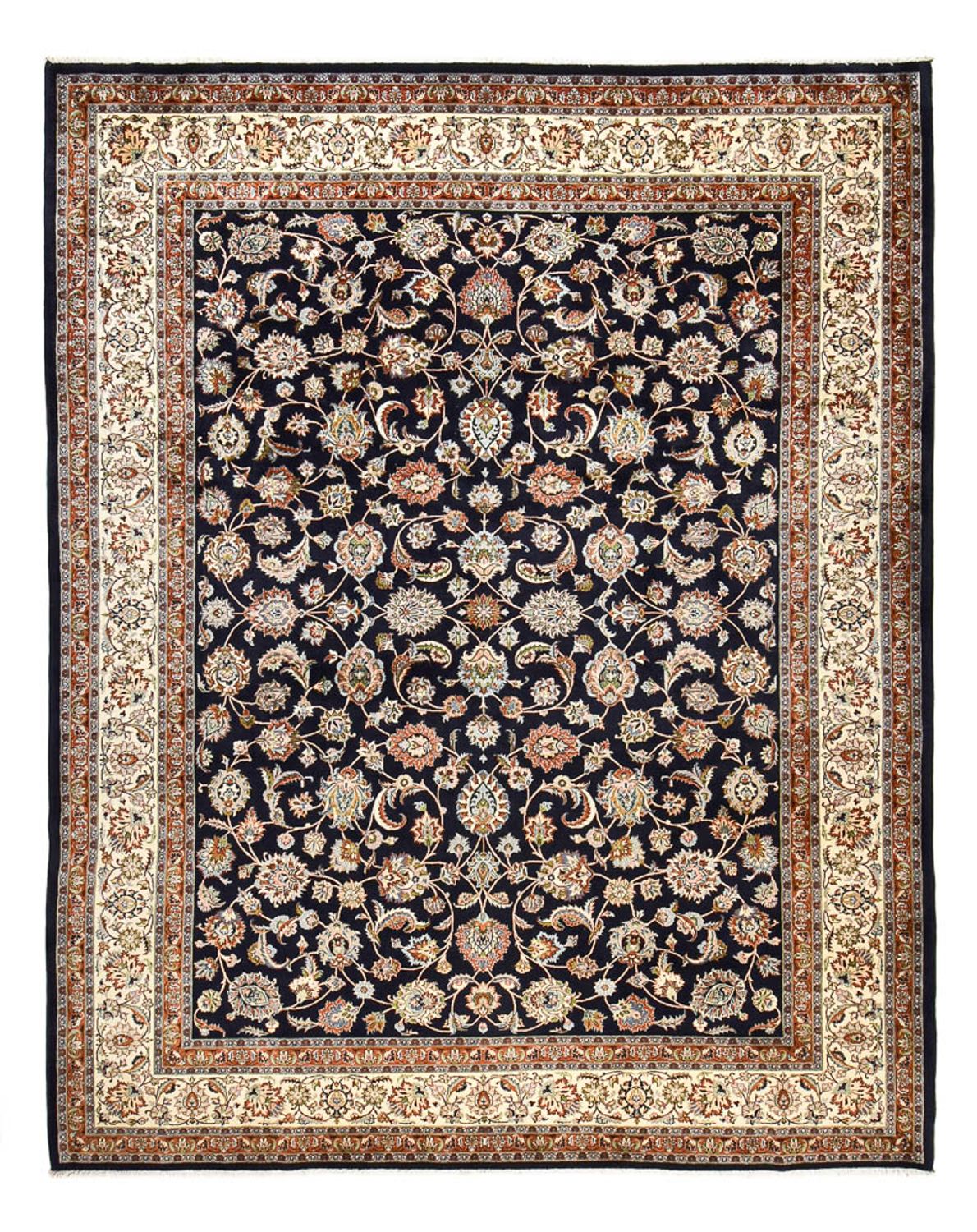 Tapis persan - Classique - Royal - 381 x 302 cm - bleu foncé