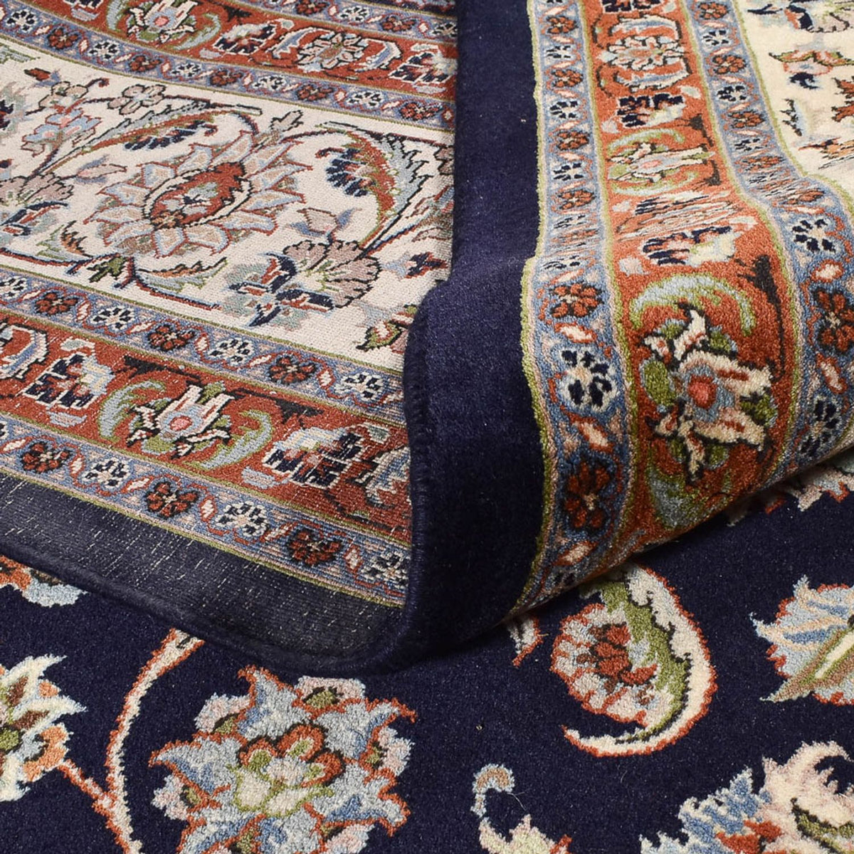 Tapis persan - Classique - Royal - 381 x 302 cm - bleu foncé