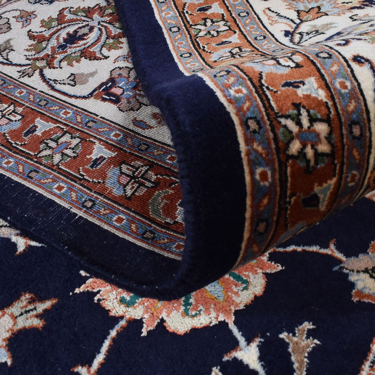 Tapis persan - Classique - Royal - 334 x 250 cm - bleu foncé