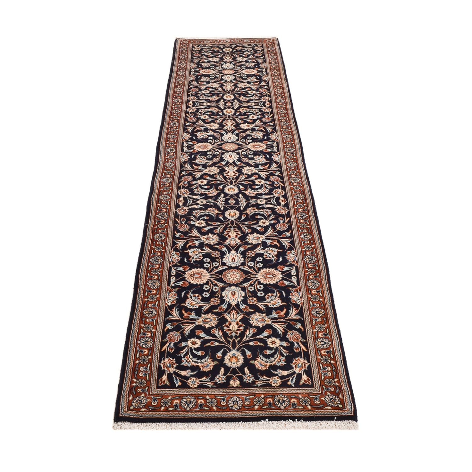 Tapis de couloir Tapis persan - Classique - 335 x 77 cm - bleu foncé