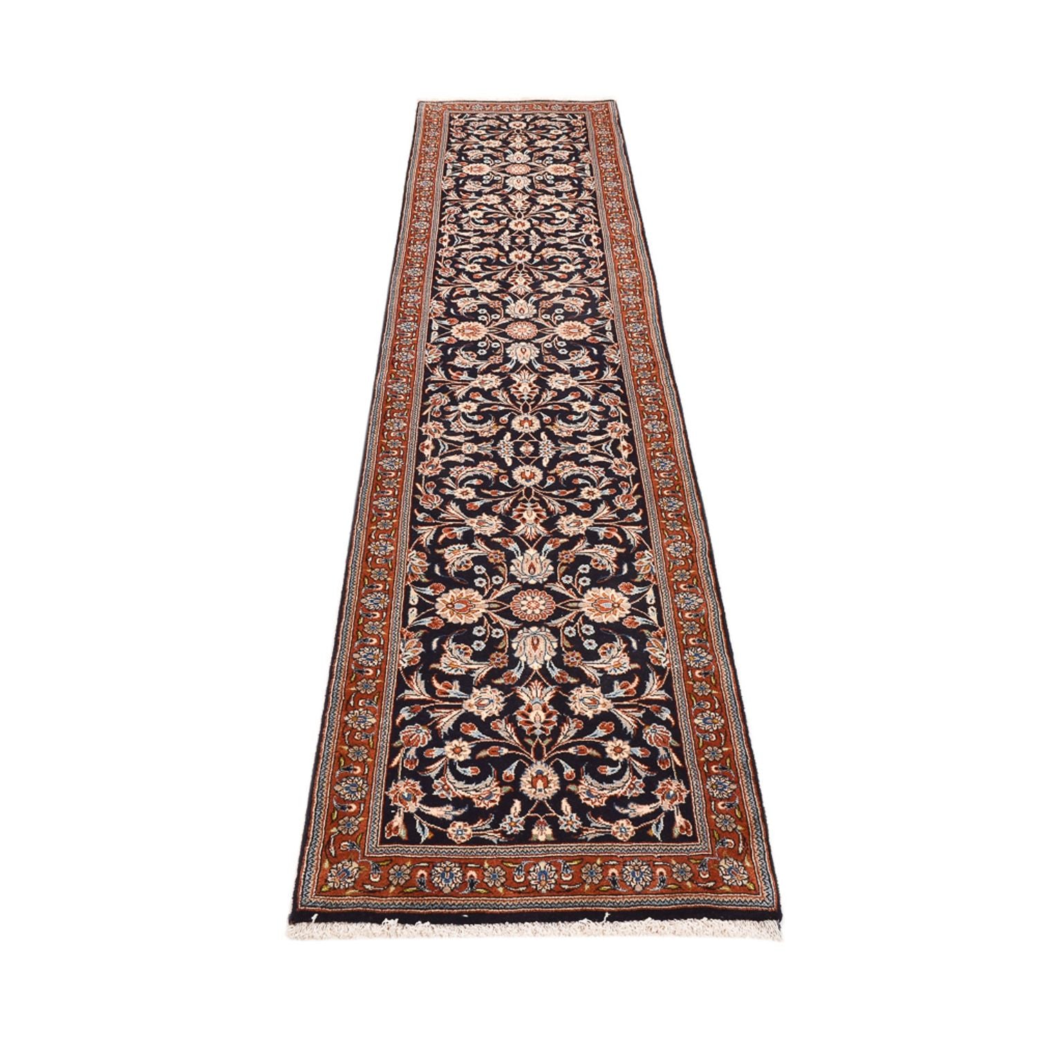 Tapis de couloir Tapis persan - Classique - 334 x 74 cm - bleu foncé