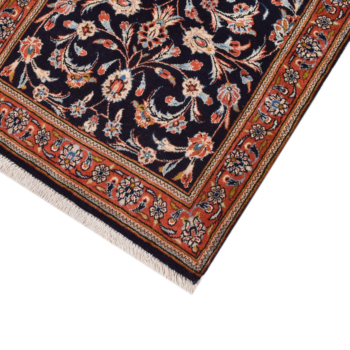 Tapis de couloir Tapis persan - Classique - 344 x 78 cm - bleu foncé