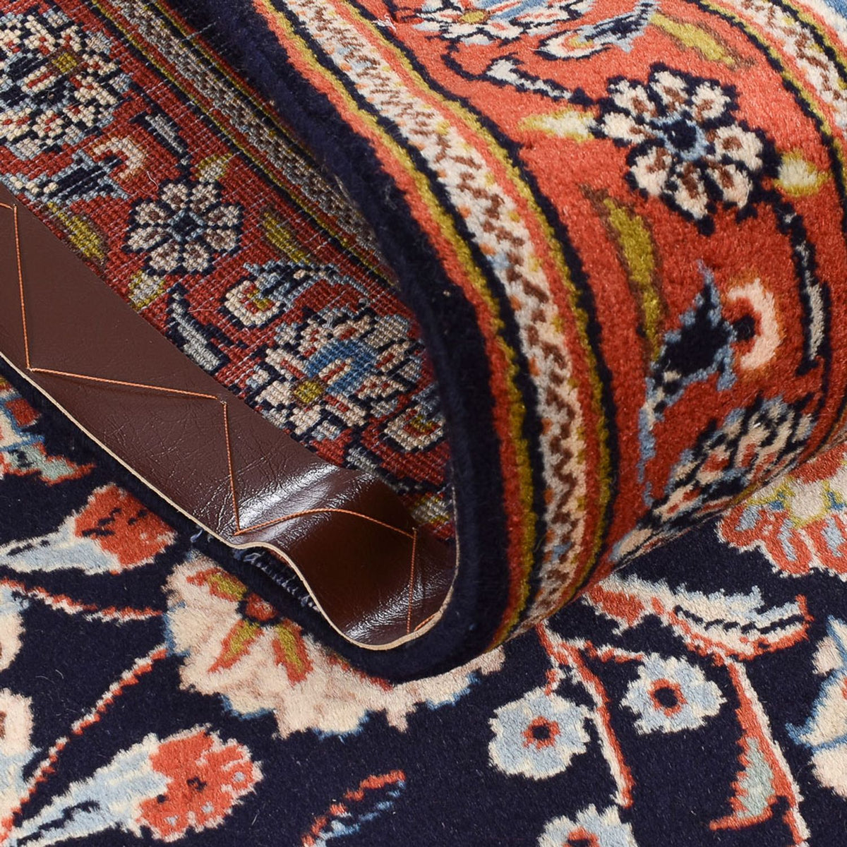 Tapis de couloir Tapis persan - Classique - 344 x 78 cm - bleu foncé