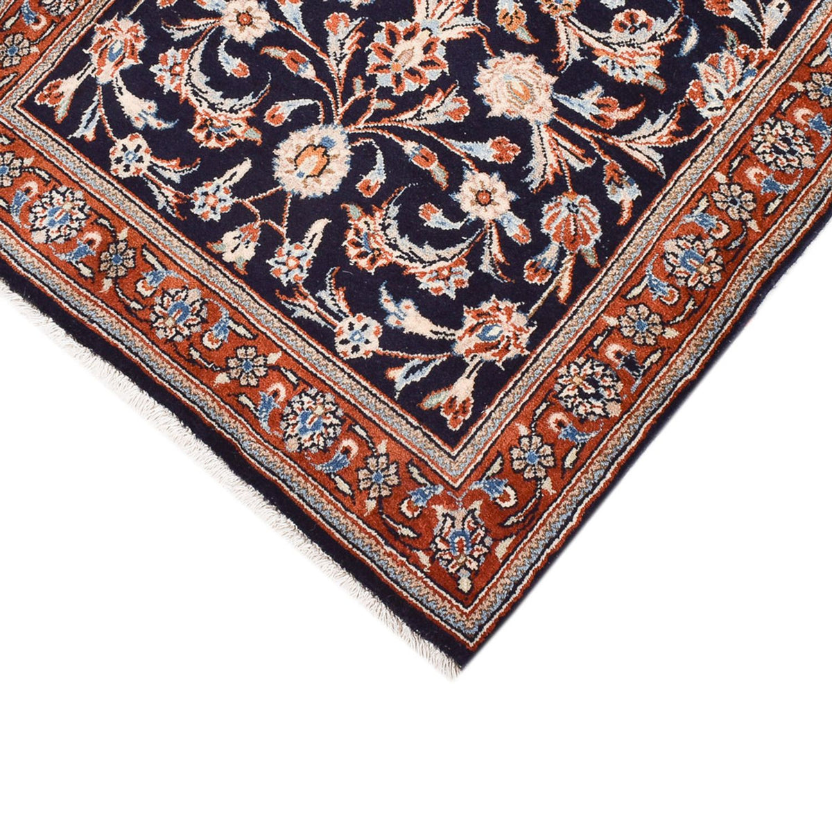 Tapis de couloir Tapis persan - Classique - 330 x 74 cm - bleu foncé