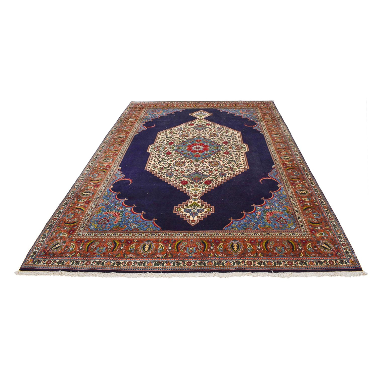 Tapis persan - Nomadic - 285 x 202 cm - bleu foncé
