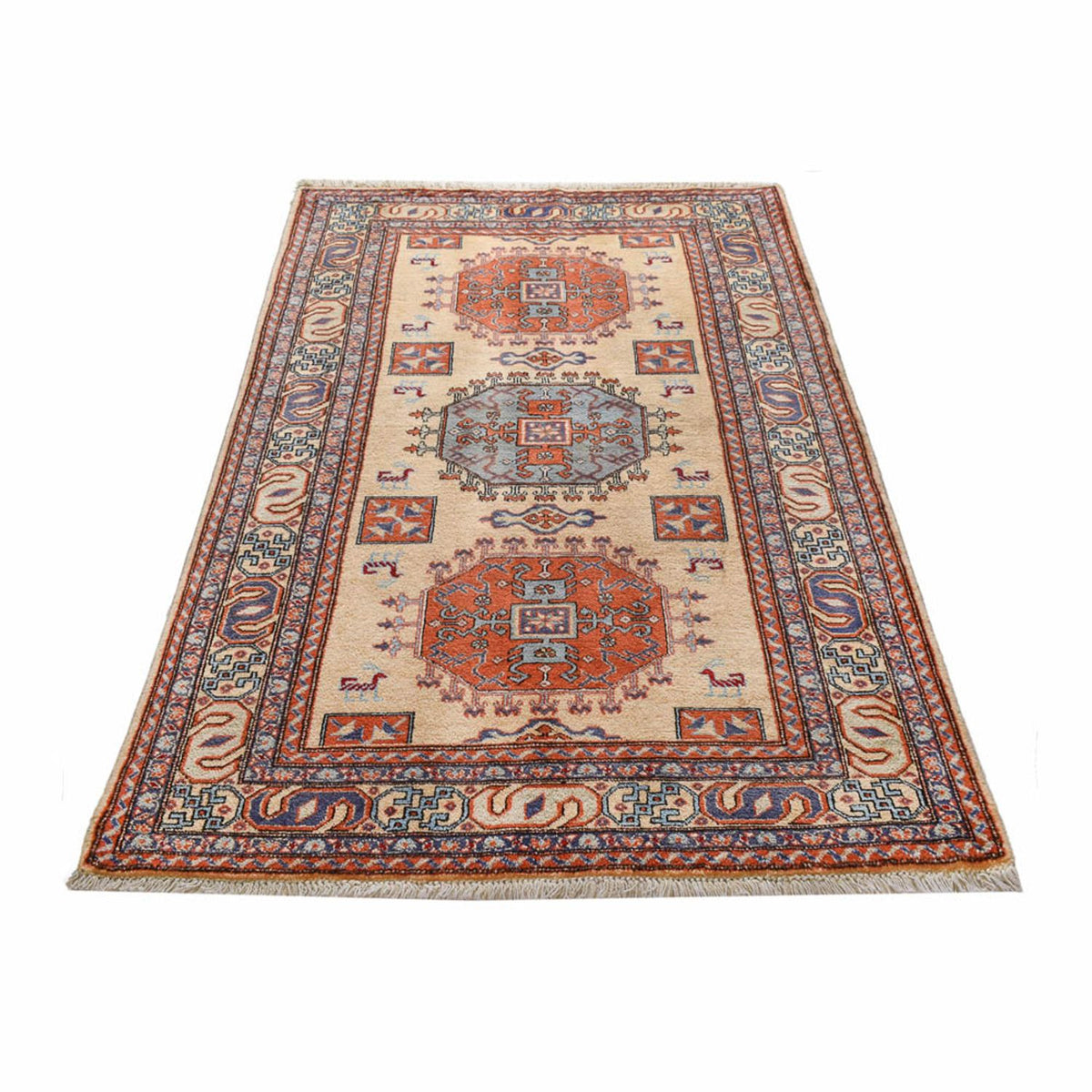 Tapis persan - Nomadic - 202 x 133 cm - multicolore