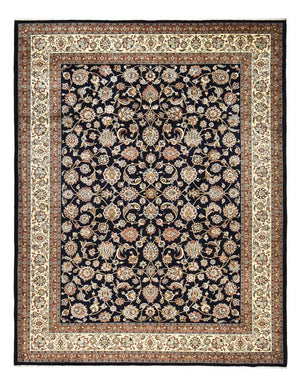 Tapis persan - Classique - Royal - 392 x 302 cm - bleu foncé