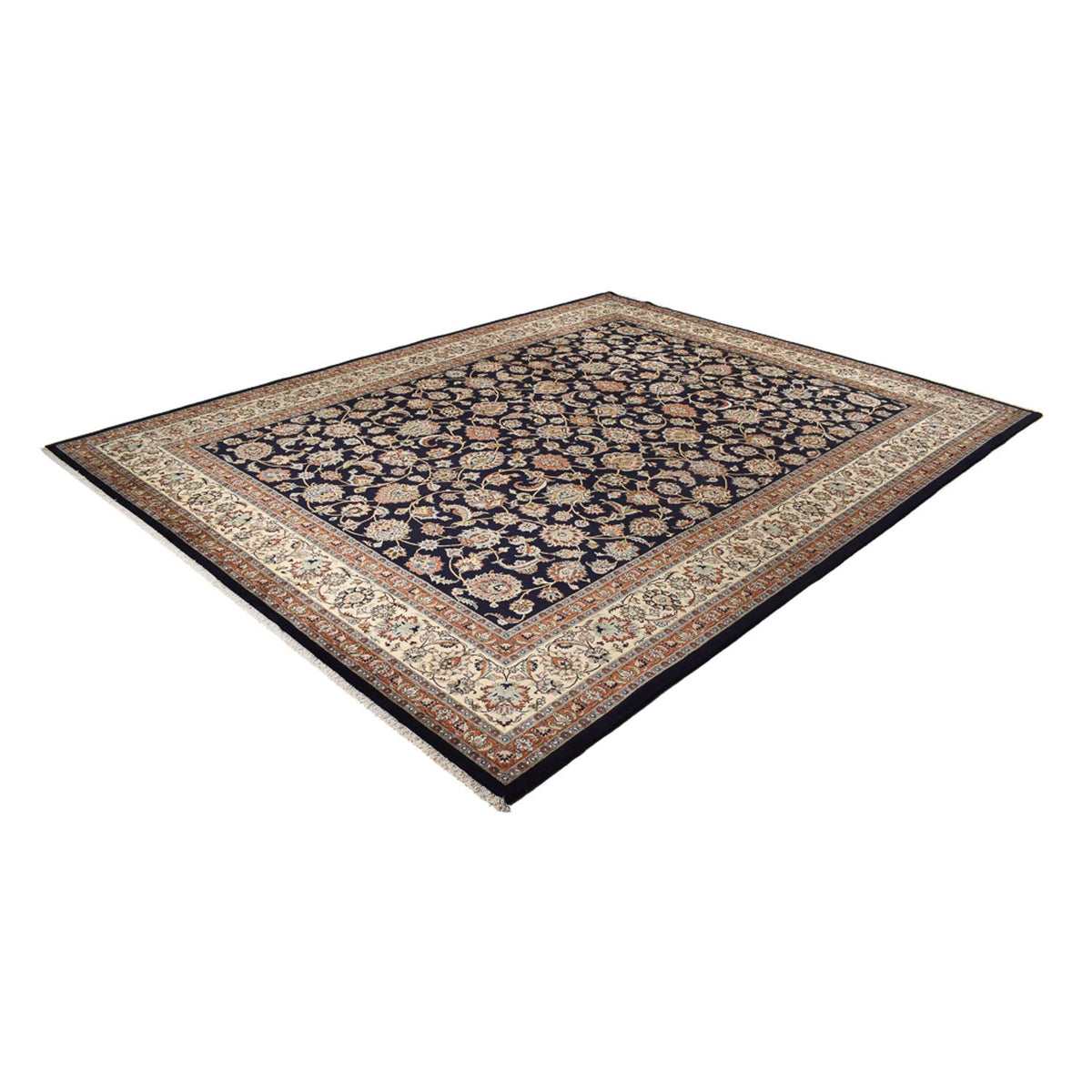 Tapis persan - Classique - Royal - 392 x 302 cm - bleu foncé