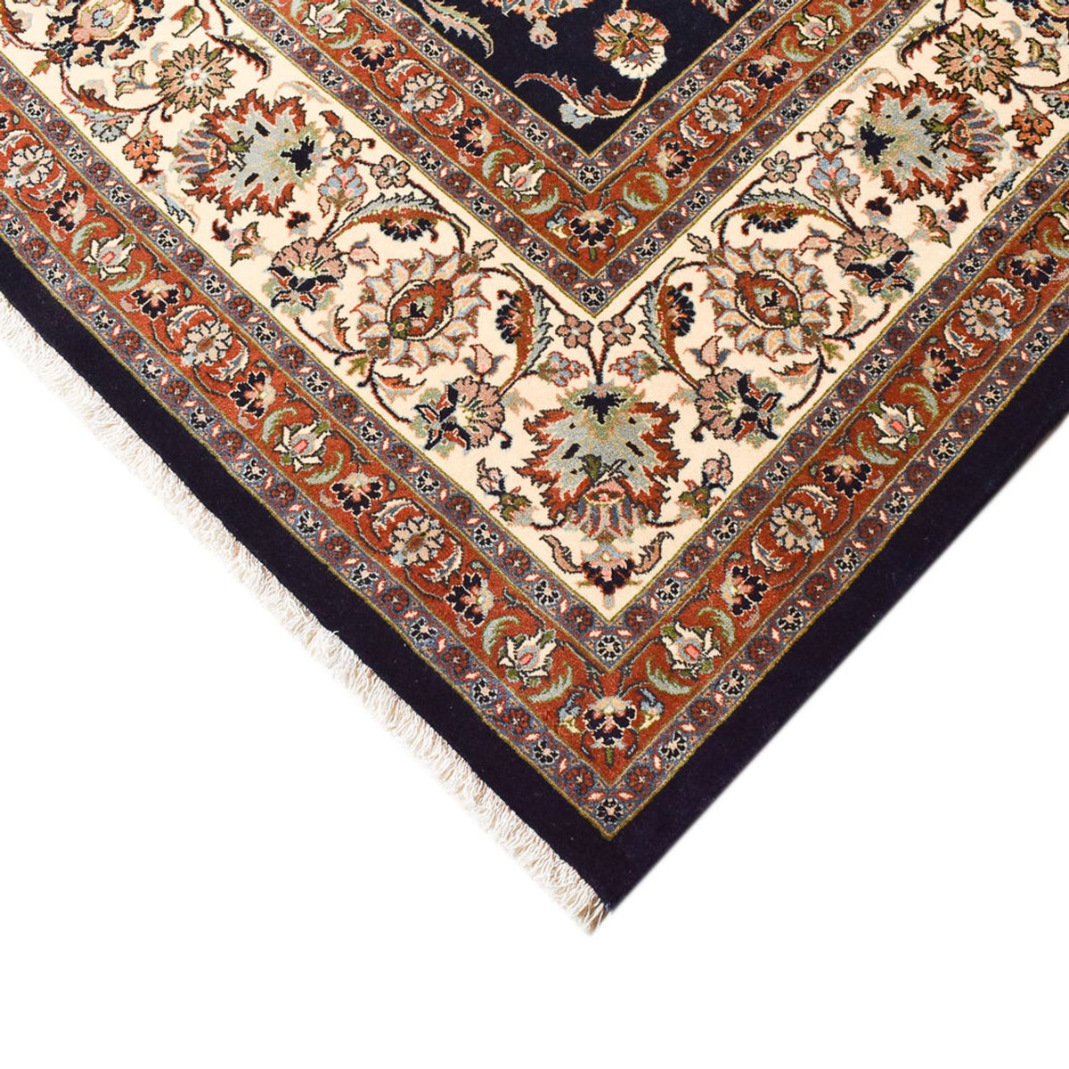 Tapis persan - Classique - Royal - 393 x 302 cm - bleu foncé