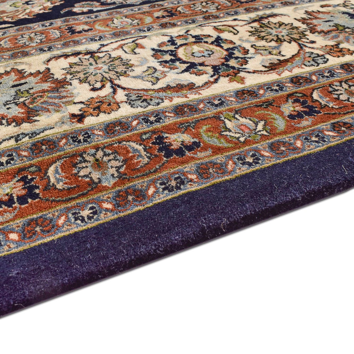 Tapis persan - Classique - Royal - 393 x 302 cm - bleu foncé