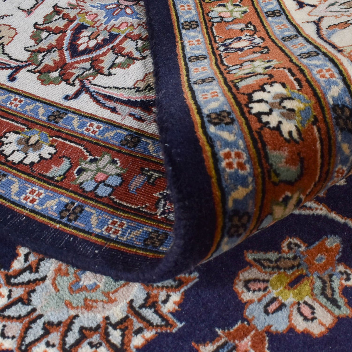 Tapis persan - Classique - Royal - 345 x 252 cm - bleu foncé