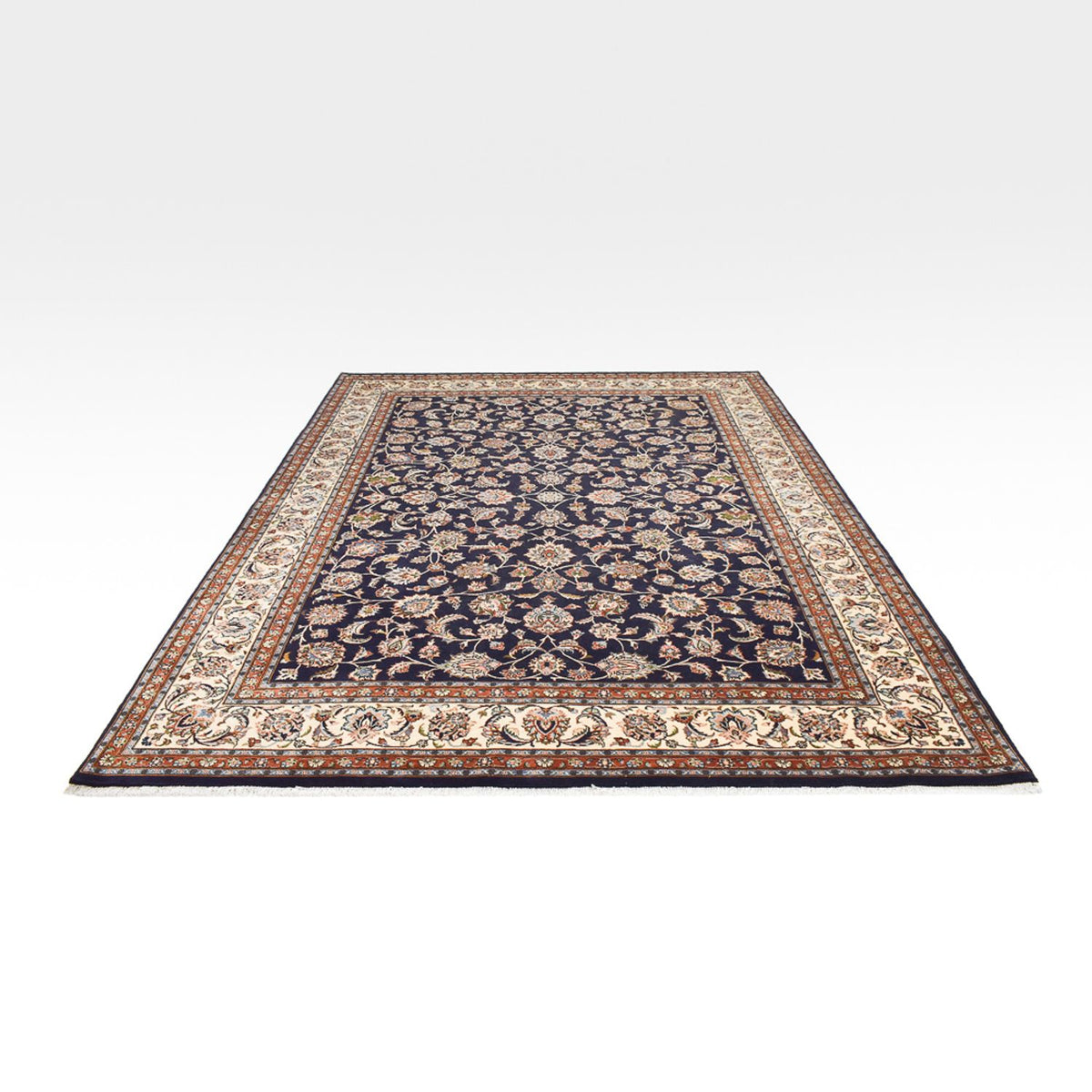 Tapis persan - Classique - Royal - 345 x 252 cm - bleu foncé