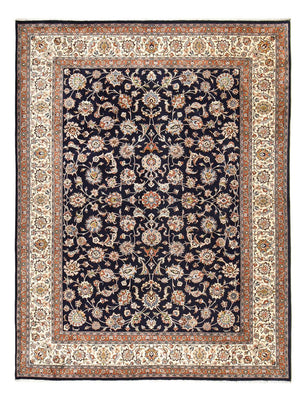 Tapis persan - Classique - Royal - 394 x 300 cm - bleu foncé
