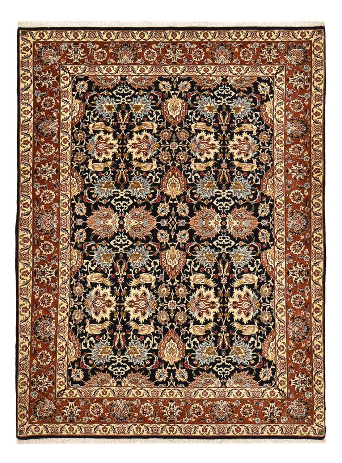 Tapis persan - Bidjar - 237 x 178 cm - bleu foncé